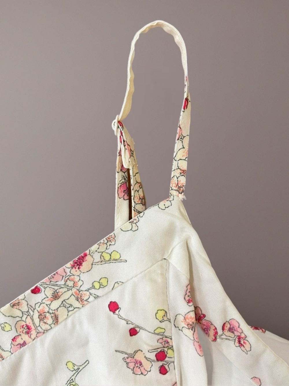 🌸 Old Navy White Cami Dress w/ Floral Print~Women’s Sz Sm~Spaghetti Straps~Lined - Picture 11 of 15